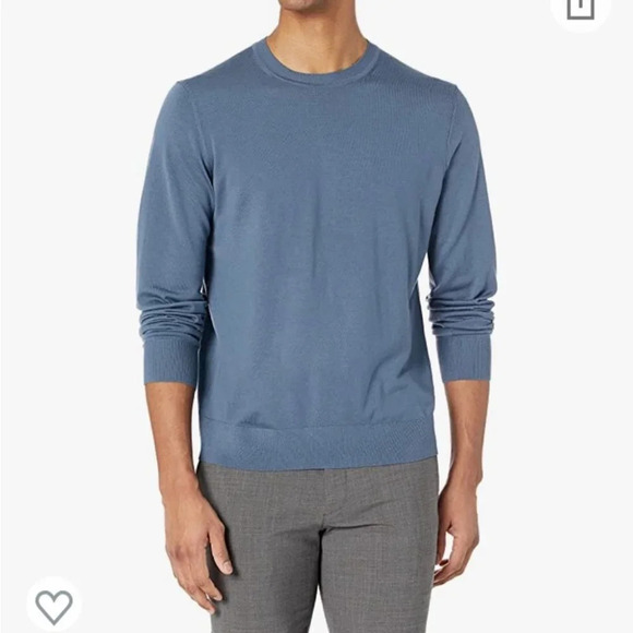 Theory 100% Wool Blue Sweater Crew Neck Regal L - Picture 6 of 13